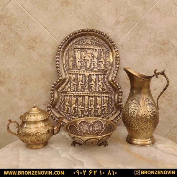 سرویس سماور آنتیک برنجی