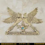 جاکلیدی برنزی دیواری مدل مرغ عشق