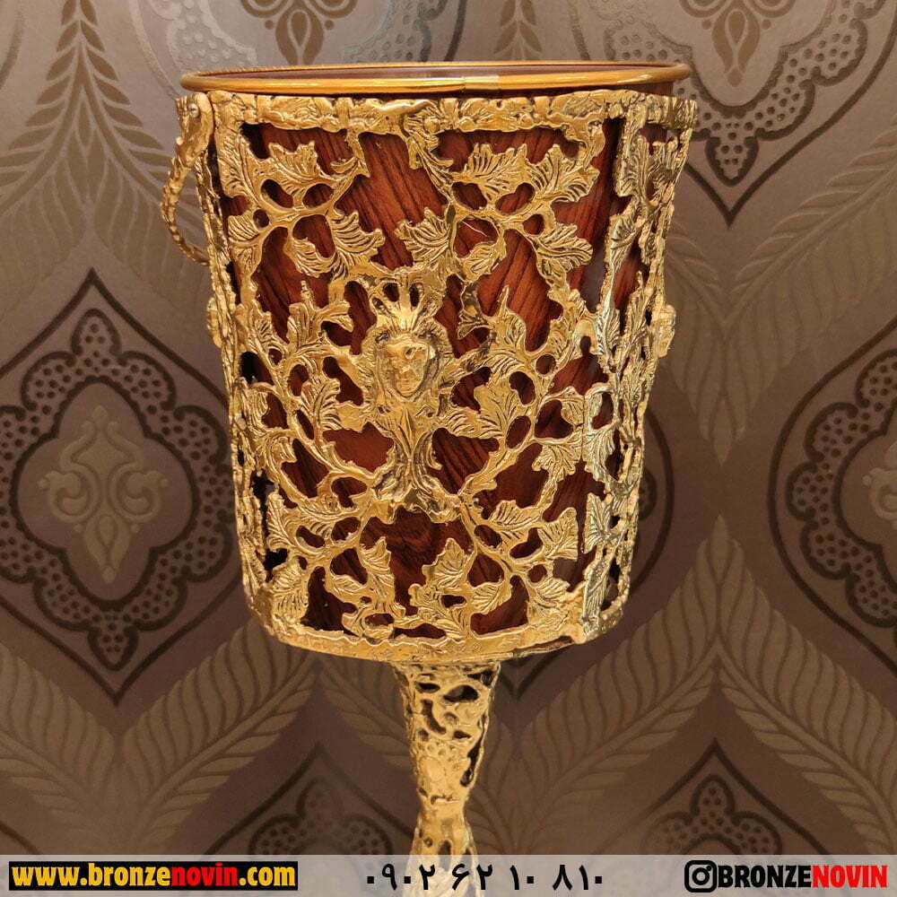سطل آشغال برنزی دیجی کالا پایه متوسط