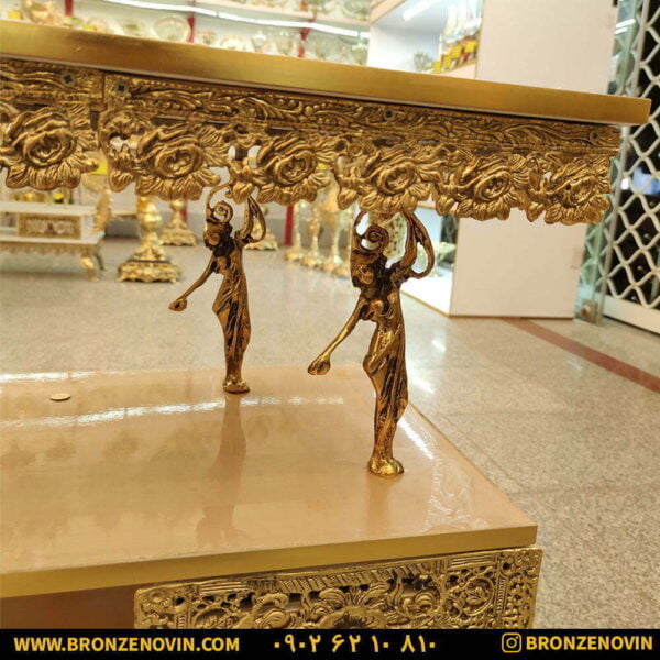 میز ال سی دی برنزی هایگلاس