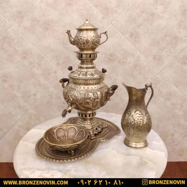 سماور ۴ لیتری برنجی