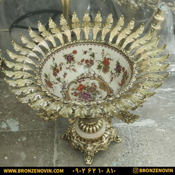 آجیل خوری رومیزی برنزی