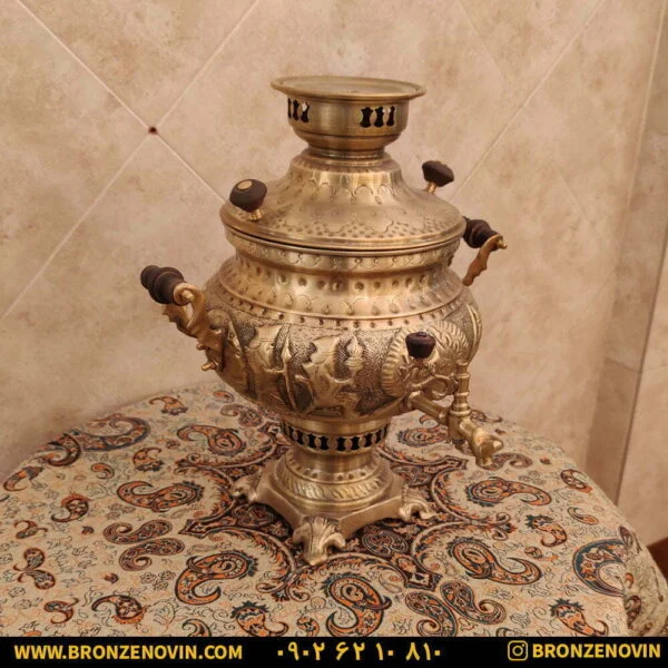 سماور ۸ لیتری برنجی آنتیک