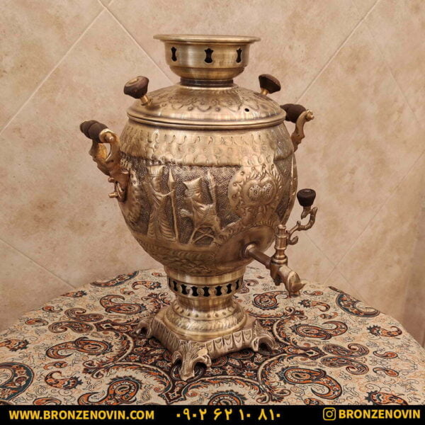 سماور برنجی ۶ لیتر