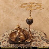 گیلاس خوری برنزی طرح سنجاب