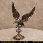 مجسمه برنزی عقاب پایه کریستال