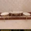 میز جلو مبلی برنز و عسلی برنزی گل نقلی تاج دار ۴ پایه
