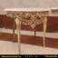 میز عسلی برنزی گل نقلی تاج دار