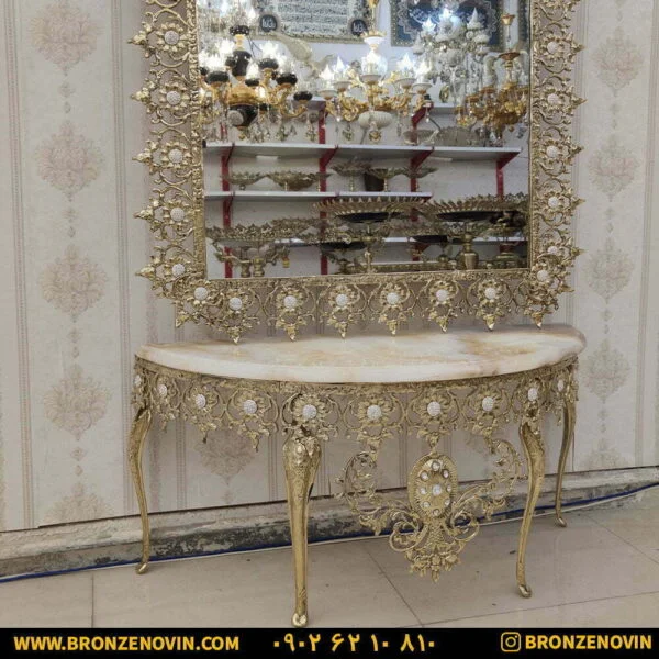 آینه کنسول برنجی