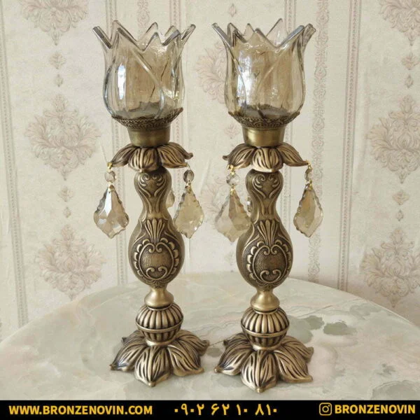 شمعدان برنزی آنتیک