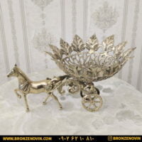 میوه خوری برنز مدل کالسکه و گل برگی
