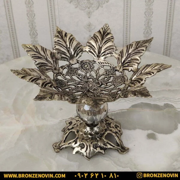 میوه خوری برنز مدل برگی کد ۱۸۴۰