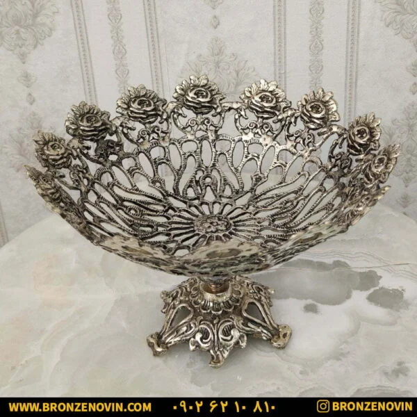 میوه خوری برنز مدل گل رز بزرگ