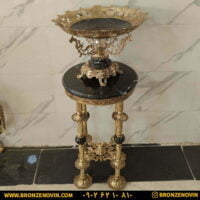 ست میز تلفن و میوه خوری برنز