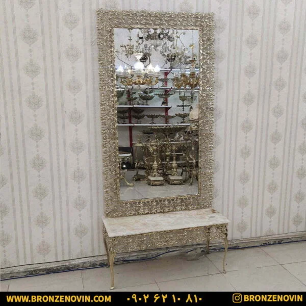 آینه کنسول برنز مدل درختی