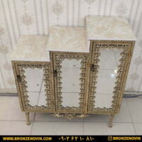 جاکفشی برنزی گل نقلی ۳ طبقه