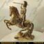 مجسمه برنزی اسب و سرباز