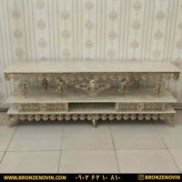 میز تلویزیون برنز گل رز بزرگ طول ۱۸۰