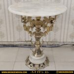 میز خاطره برنز ۴ فرشته سنگی قطر ۶۰