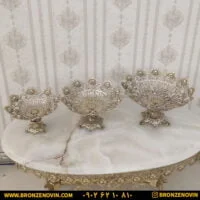 میوه خوری برنزی گل رز سه سایز