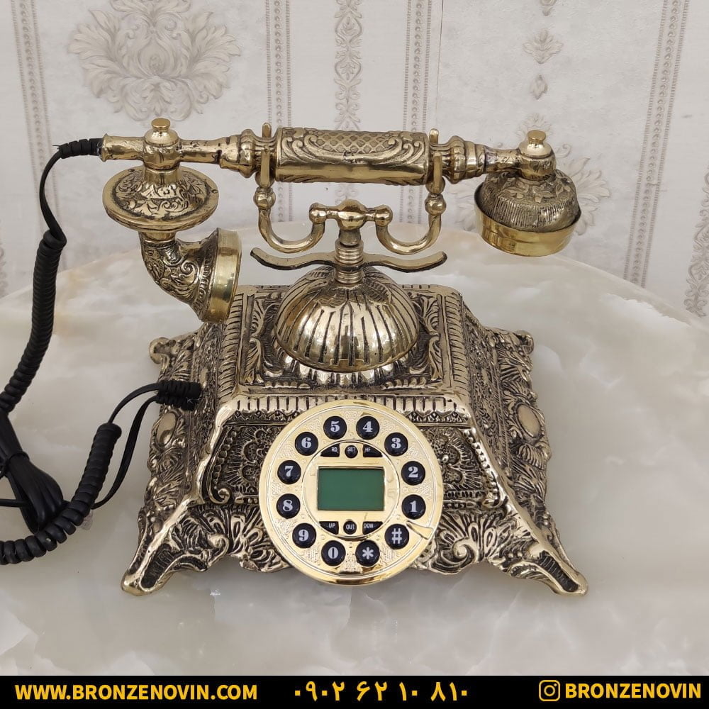 تلفن برنز رومیزی مدل هرمی