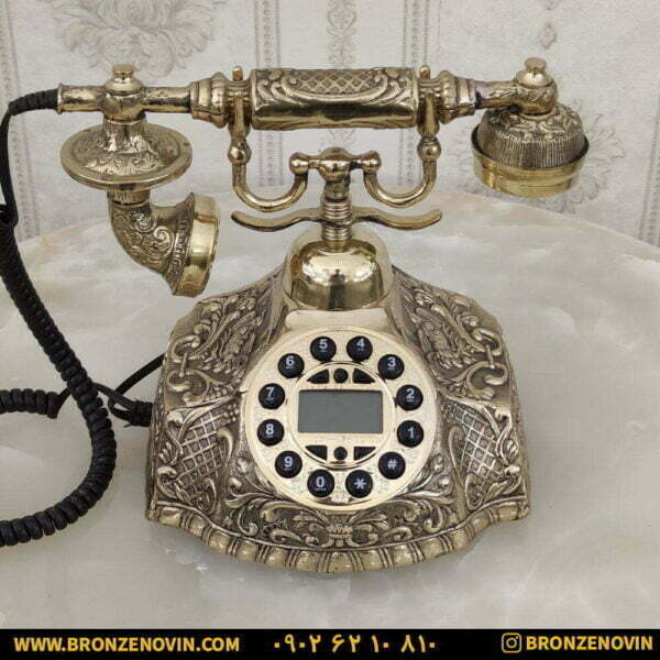 تلفن رومیزی برنزی کلاسیک
