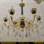 لوستر برنزی فورتیک طلایی با سنگ طبیعی