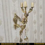 لوستر دیوارکوب برنزی فرشته ۳ شعله