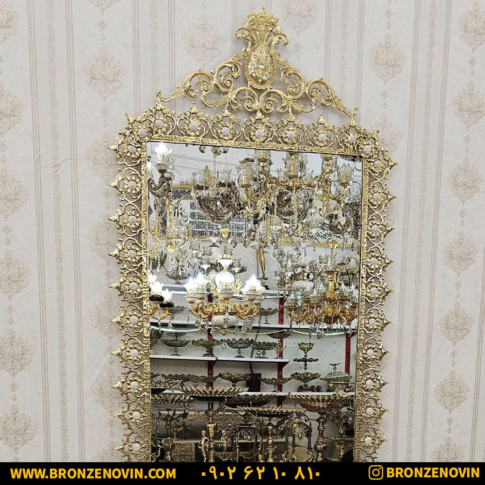 آینه تاج دار برنز
