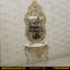 آینه شمعدان برنز مدل محرابی گل رز دوبل پر کار