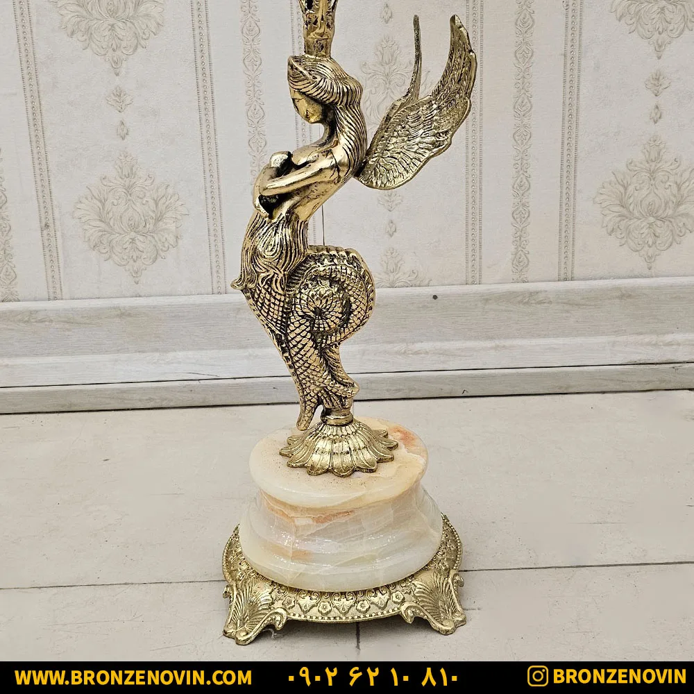 سطل پایه فرشته برنز