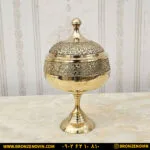 شکلات خوری برنزی هندی مدل طاووس
