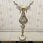 گلدان کنار سالنی پایه فرشته برنز