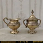 ست قندان و شکر پاش برنجی هندی