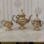 قوری و قندان و شکرپاش برنزی هندی