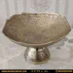 میوه خوری برنز هندی مدل طاووس سایز ۲