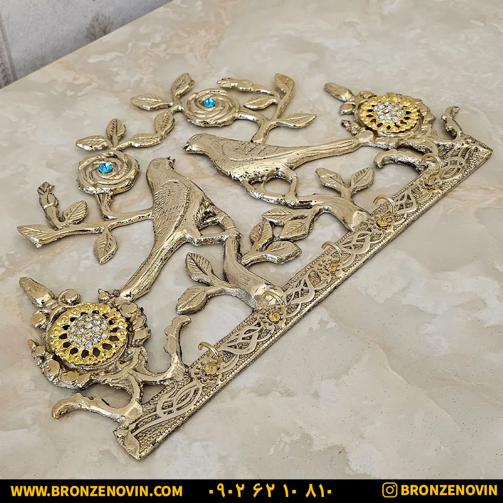 جا کلیدی دیواری برنزی