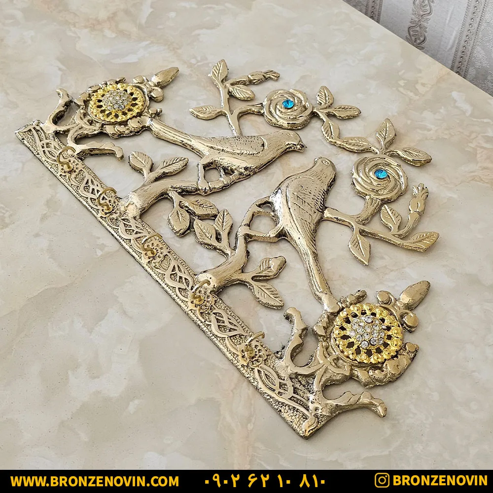 جاکلیدی برنزی دیواری