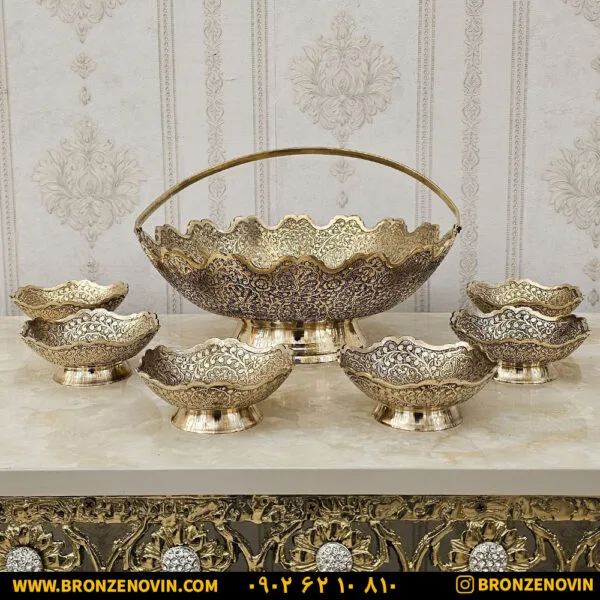 سرویس پذیرایی برنجی هندی ۷ تکه