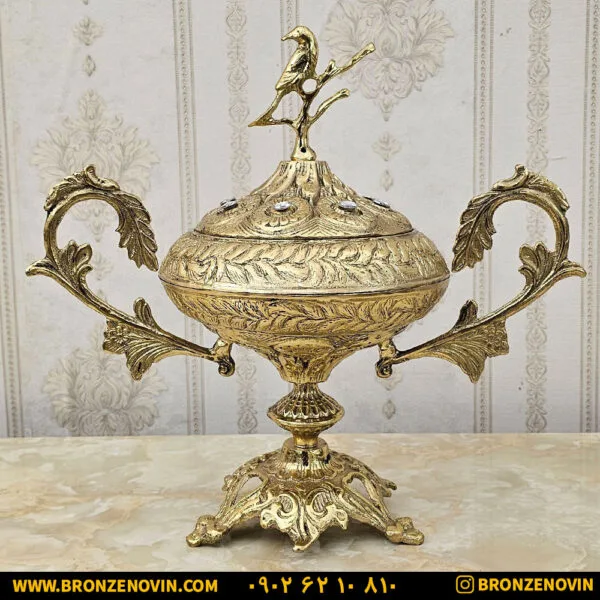 شکلات خوری برنجی بلبل