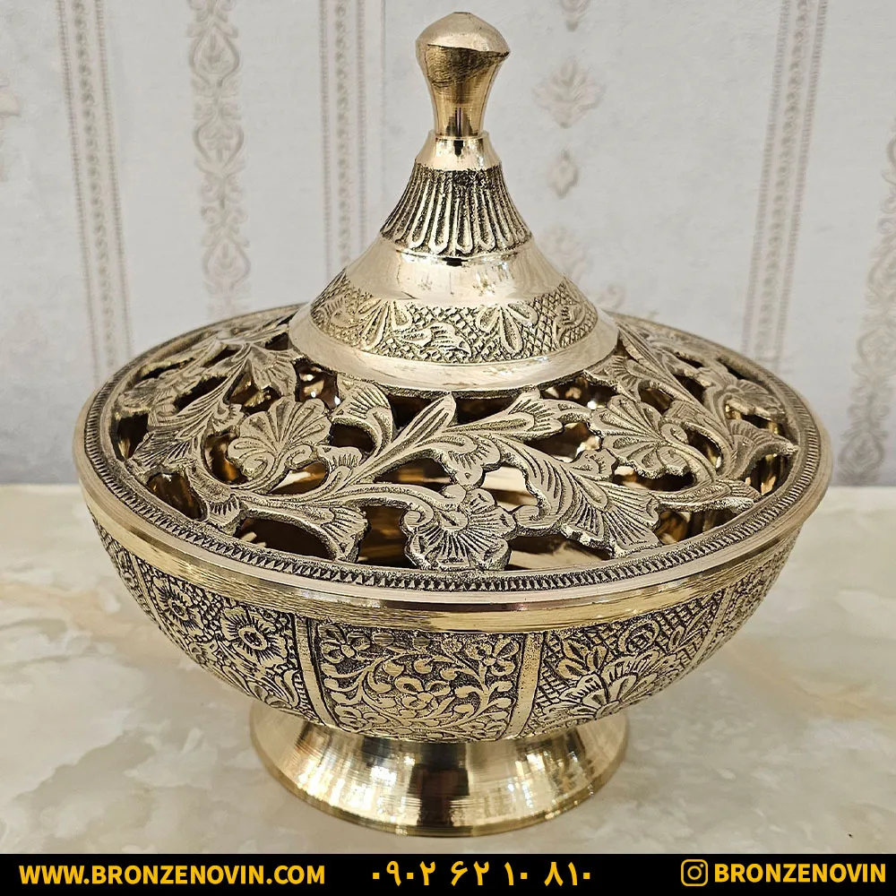 شکلات خوری برنز هندی مدل مشبک