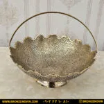 میوه خوری برنز هندی دسته دار طاووس