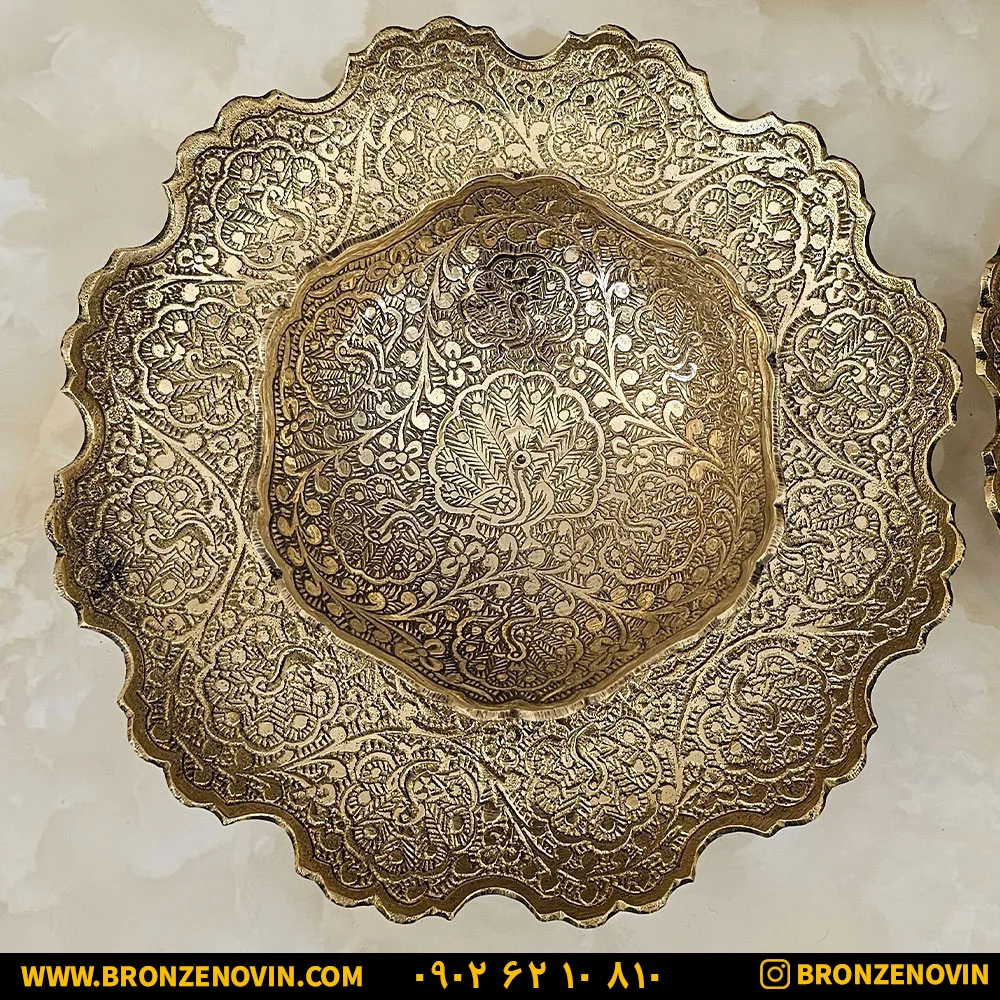 پیاله و پیش دستی برنزی هندی