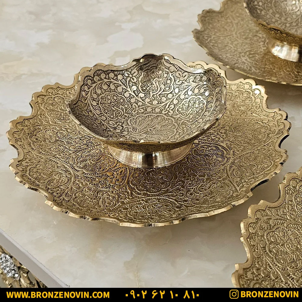 کاسه آجیل خوری برنز و پیش دستی هندی