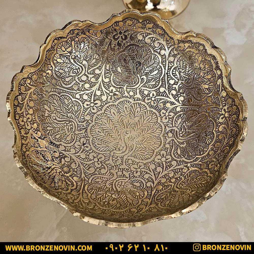 کاسه آجیل خوری و انار خوری برنزی هندی