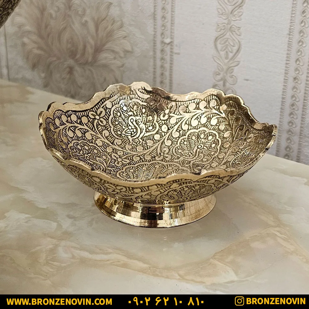 کاسه انار خوری و آجیل خوری برنز