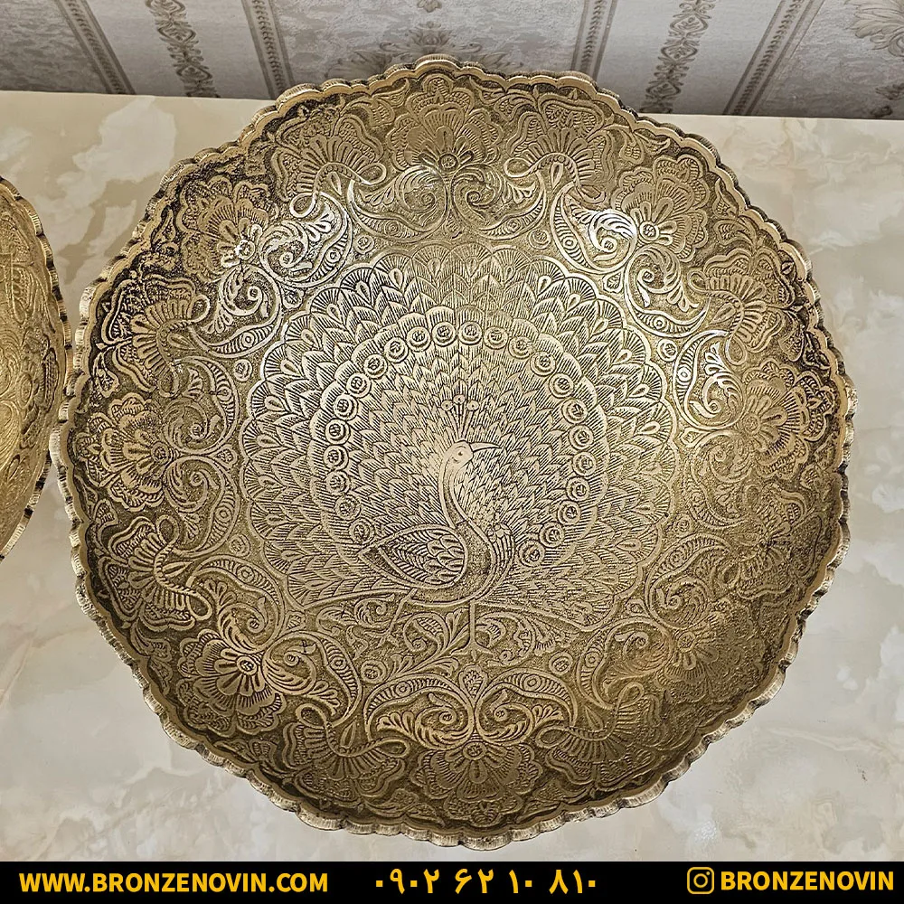 میوه خوری برنجی هندی طاووس